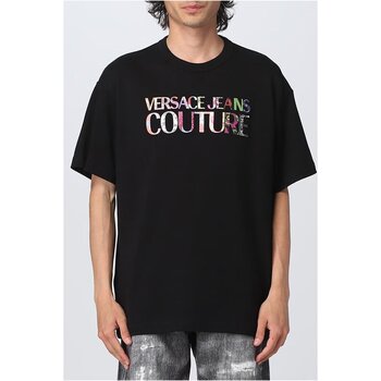 Vêtements Homme T-shirts manches courtes Versace 74GAHG01 CJ01G Noir