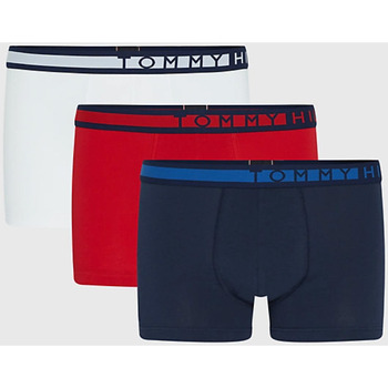 Sous-vêtements Homme Caleçons Tommy Hilfiger Lot de 3 boxers  marine, rouge et blanc en coton Bleu