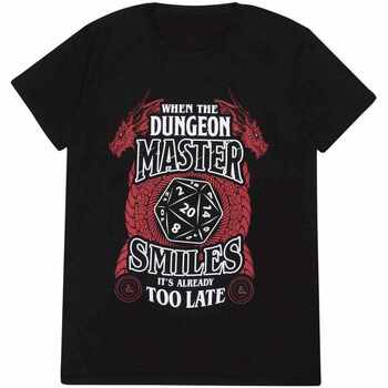 Vêtements T-shirts manches longues Dungeons & Dragons When The Dungeon Master Smiles Noir