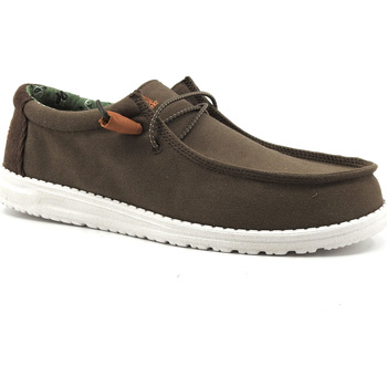 Chaussures Homme Multisport Hey Dude Wally Sox Stone Whitees Olive Marrone 40165-337 Marron