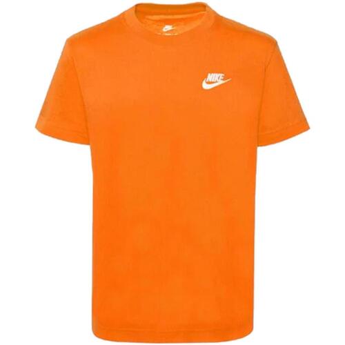 Vêtements Garçon T-shirts manches courtes Nike K nsw tee emb futura Orange