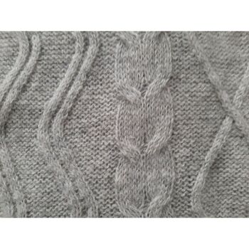 Sans marque 'BENETTON' Robe mi-longue en laine - Taille 40 Gris