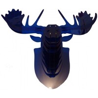 Maison & Déco Statuettes et figurines Le Comptoir Canadien Tête de caribou en plexiglas Bleu