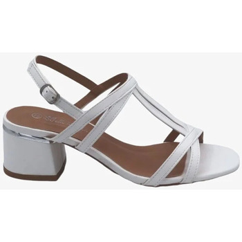 Chaussures Femme Sandales et Nu-pieds Vera Collection Sandales blanches pour femmes à Talon carré Blanc
