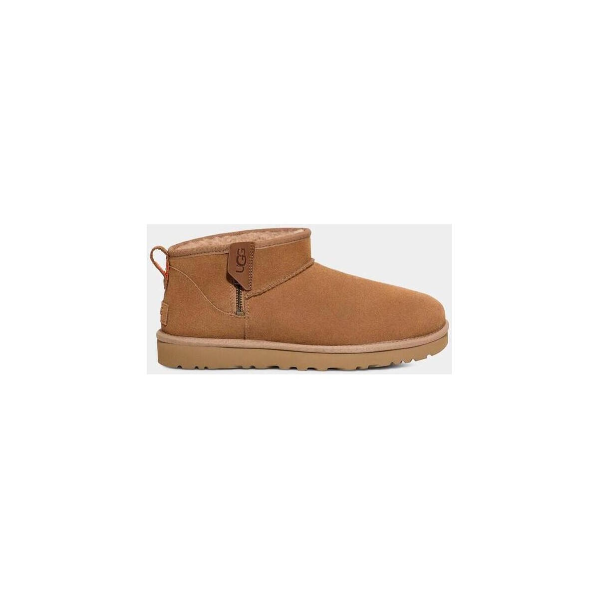 Chaussures Homme Bottes UGG Classic Ultra Mini Zip Marron