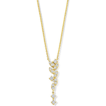 Montres & Bijoux Femme Colliers / Sautoirs Brillaxis Collier  or jaune 18 carats motif diamant Jaune