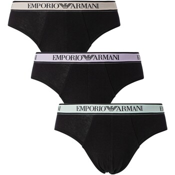 Sous-vêtements Homme Slips Emporio Armani Pack de 3 slips Noir