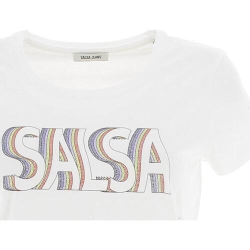 Vêtements Femme T-shirts KK001 manches courtes Salsa T-shirt regular with graphic Blanc