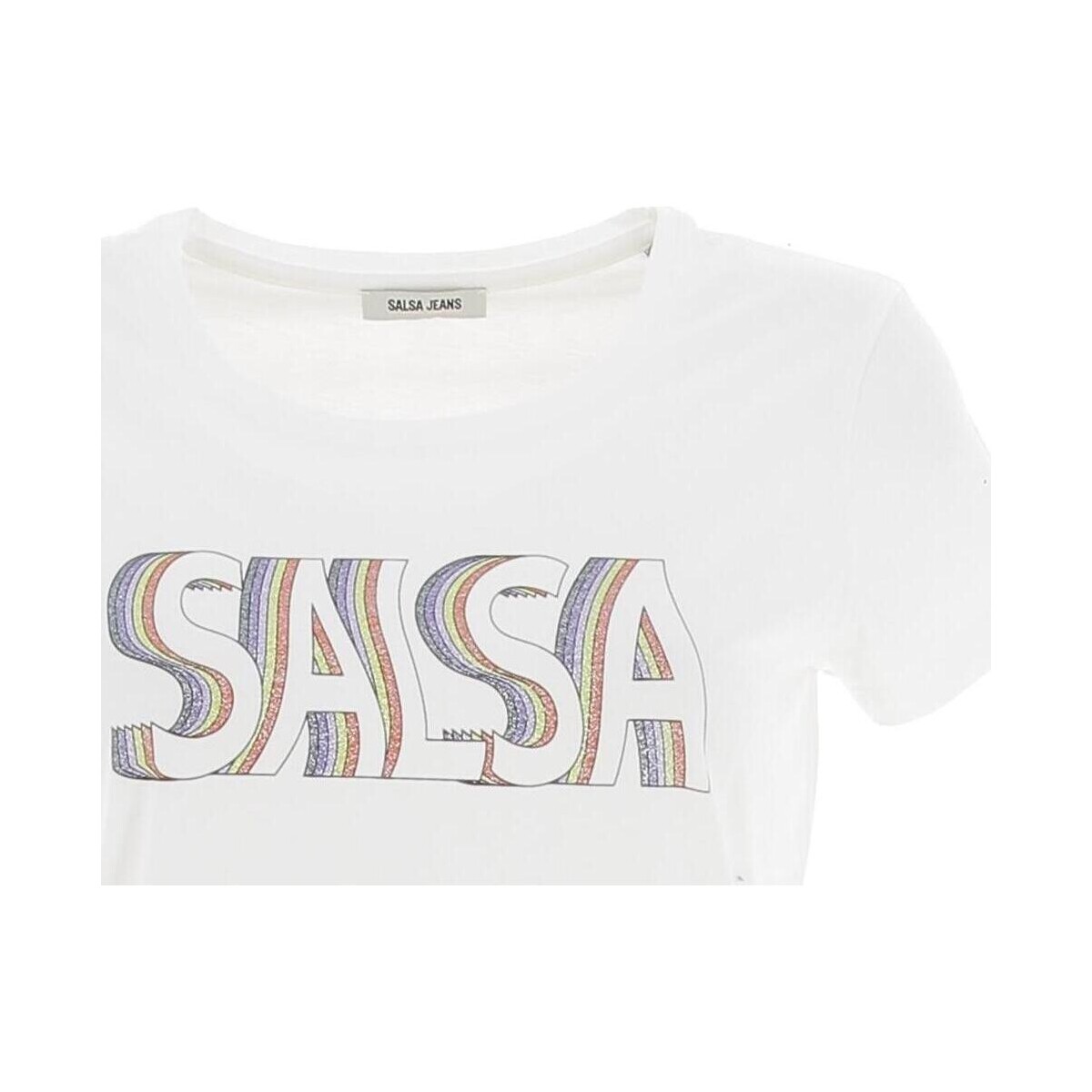 Vêtements Femme T-shirts manches courtes Salsa T-shirt regular with graphic Blanc