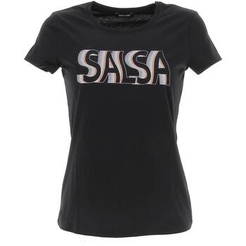 Vêtements Femme T-shirts manches courtes Salsa T-shirt regular with graphic Noir