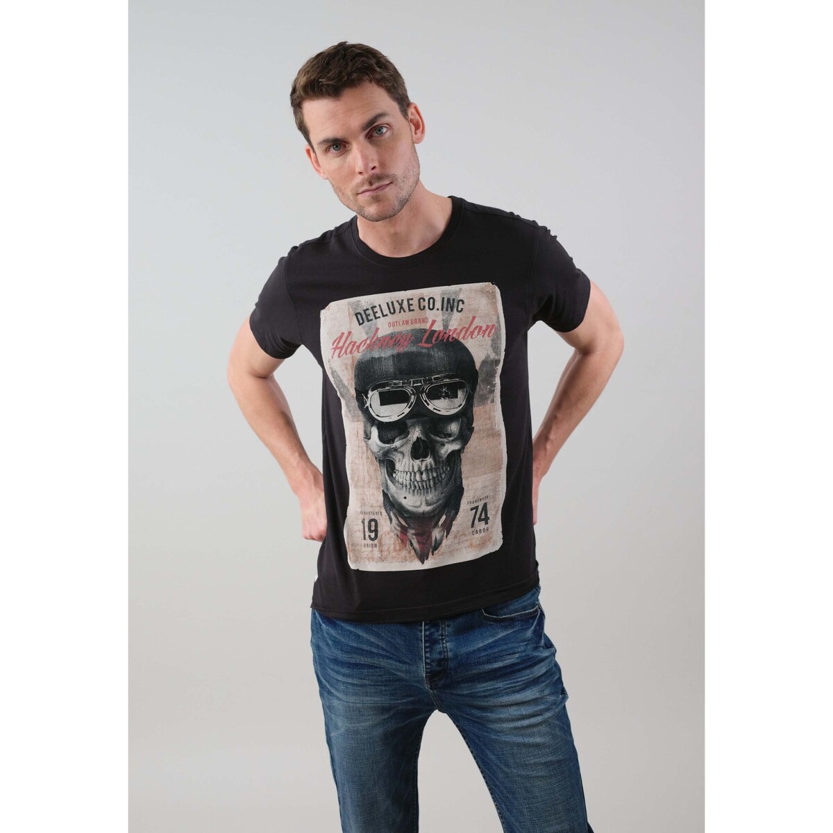 Vêtements Homme T-shirts & Polos Deeluxe T-Shirt CLEM Noir