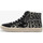 Chaussures Femme Baskets basses Le Temps des Cerises Baskets hautes soho à motif léopard noir et gris Noir