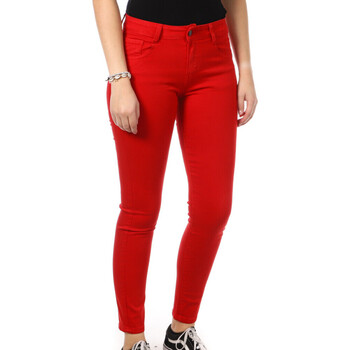 Vêtements Femme Jeans skinny Monday Premium LW-260-K Rouge
