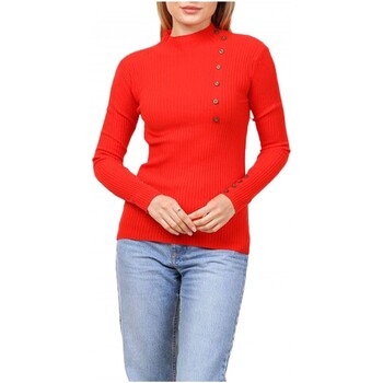 Vêtements Femme Pulls Kebello Pull col montant Rouge F Rouge