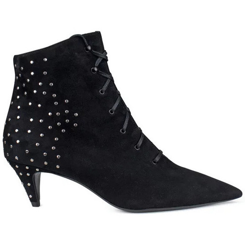 Chaussures Femme Bottes Saint Laurent Bottines Kiki 45 Noir