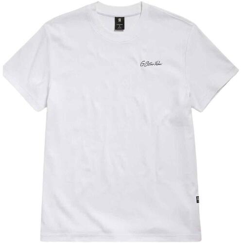 Vêtements Homme T-shirts Mid courtes G-Star Raw  Blanc