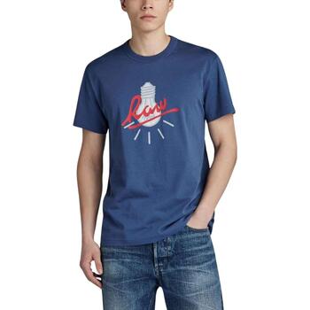 Vêtements Homme T-shirts Mid courtes G-Star Raw  Bleu