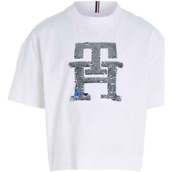 Vêtements Fille T-shirts manches courtes Tommy Hilfiger 152770VTAH23 Blanc