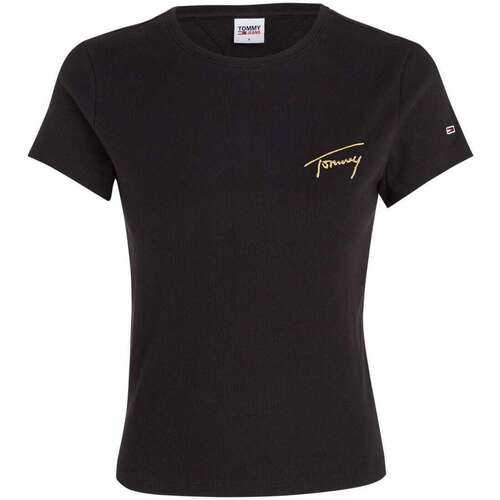 Vêtements Femme T-shirts manches courtes Tommy Jeans 152988VTAH23 Noir