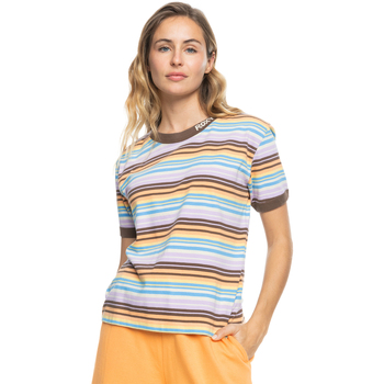 Vêtements Femme T-shirts manches longues Roxy Stripe Hype Beige