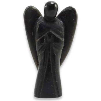 Maison & Déco Statuettes et figurines Karma Yoga Shop Ange en Obsidienne Noire 
