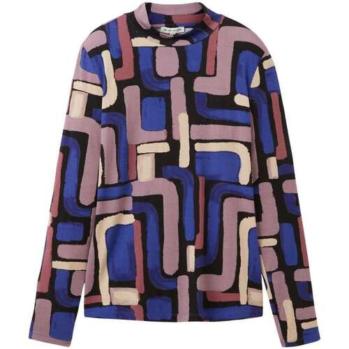 Vêtements Femme puffy sleeve logo sweatshirt Tom Tailor 156971VTAH23 Multicolore