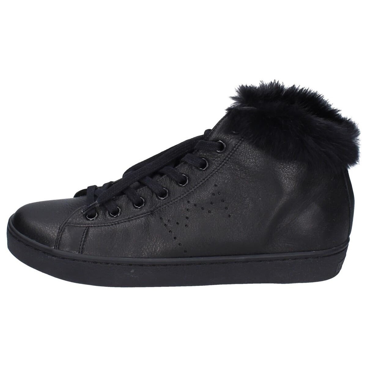 Chaussures Femme Baskets mode Leather Crown EY388 Noir