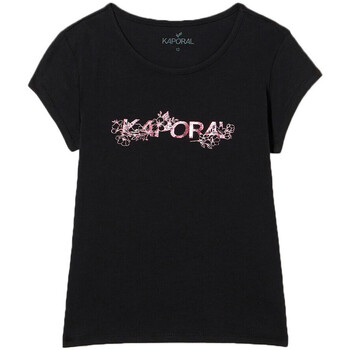 Vêtements Fille T-shirts manches courtes Kaporal FOYCEE23G11 Noir