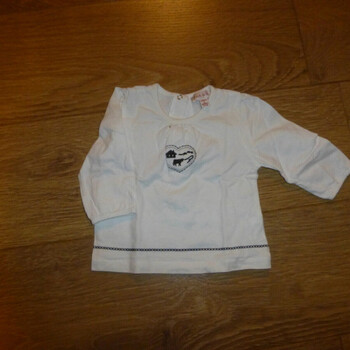 Vêtements Fille Comme Des Garçons Play Play polo shirt Grain de blé T-shirt manches longues 6 mois blanc - Grain de blé Blanc