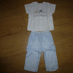 Vêtements Garçon Ensembles enfant New Man Ensemble pantalon + t-shirt - 9 mois - New man Bleu