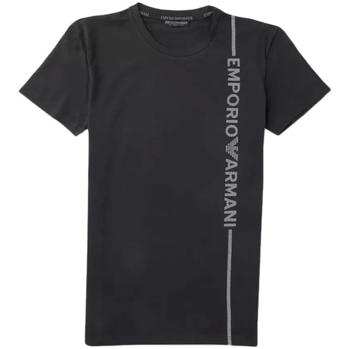 Vêtements Homme T-shirts manches courtes Emporio Armani logo imprimé Noir