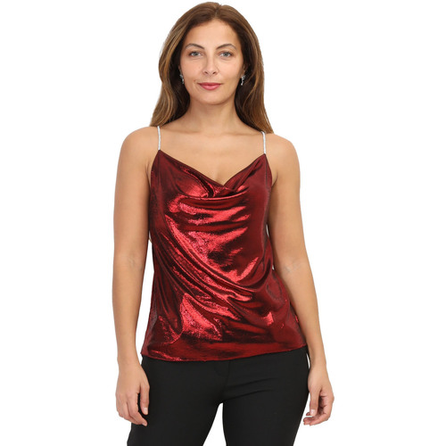 Vêtements Femme Tops / Blouses La Modeuse 69330_P161418 Rouge