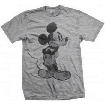 Vêtements T-shirts manches longues Disney  Gris