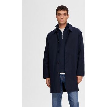 Vêtements Homme Vestes Selected 16091586 SLHDEVON LAYERS CARCOAT-SKY CAPTAIN Bleu