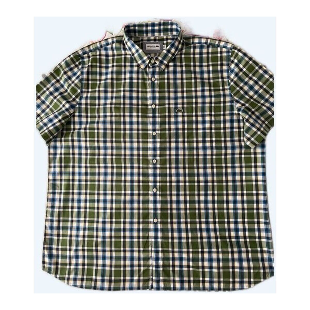 Vêtements Homme Chemises manches courtes Lacoste 'LACOSTE'- Chemise regular fit à manches courtes Multicolore