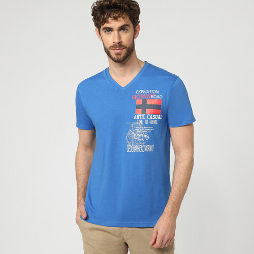 Vêtements Homme T-shirts Turtleneck & Polos Geographical Norway JIXI t-shirt pour homme Bleu