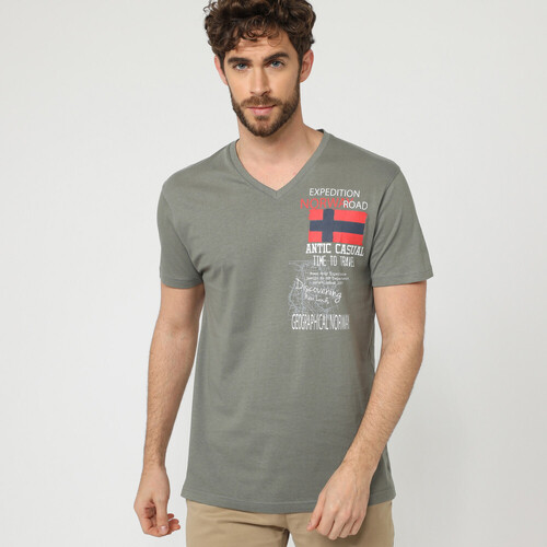 Vêtements Homme T-shirts Turtleneck & Polos Geographical Norway JIXI t-shirt pour homme Gris