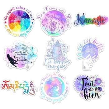 Stickers Carreaux De Ciment Stickers Karma Yoga Shop Pack de 9 stickers à hautes vibrations 