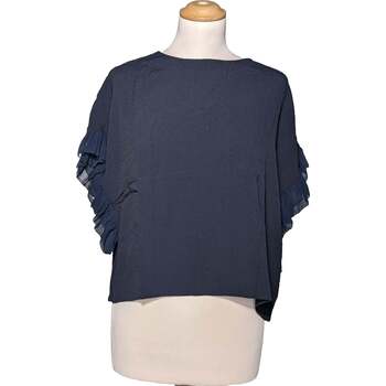 Vêtements Femme Taies doreillers / traversins Zara top manches courtes  34 - T0 - XS Bleu Bleu
