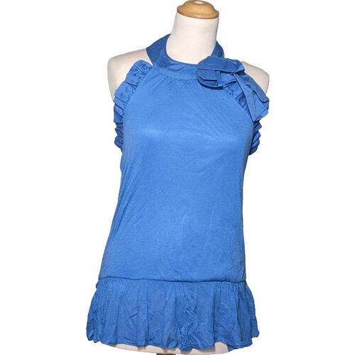 Vêtements Femme Top Manches Courtes Zara débardeur  38 - T2 - M Bleu Bleu