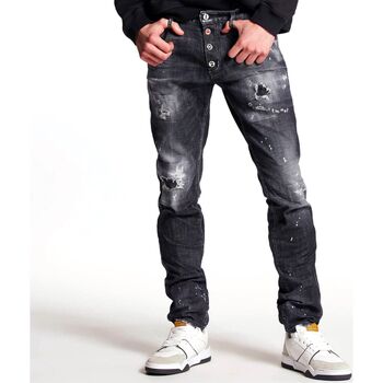 Vêtements Homme Jeans tiered Dsquared PAC-MAN BLACK WASH COOL GUY JEANS tiered Noir