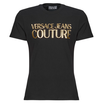 Vêtements Homme T-shirts manches courtes Versace Jeans Couture 76GAHT00 Noir / Doré