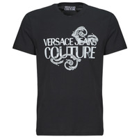 Vêtements Homme T-shirts manches courtes Versace Jeans midi Couture 76GAHG00 Noir / Blanc