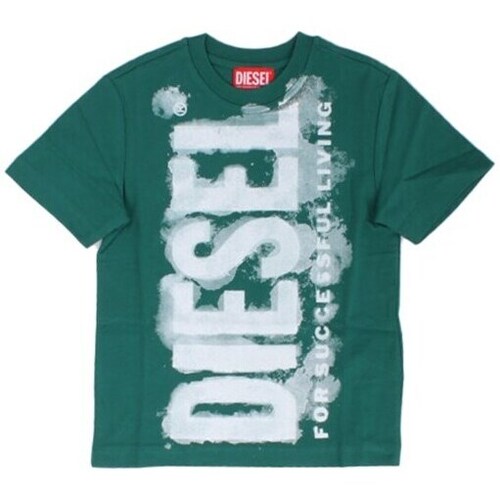 Vêtements Garçon T-shirts manches courtes Diesel J01131 Vert