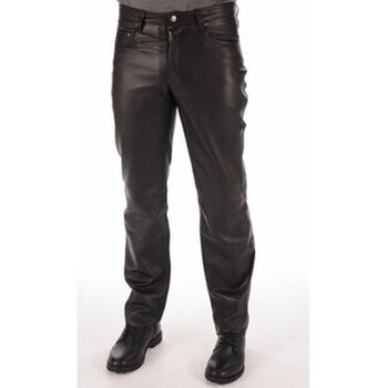 Vêtements Homme Pantalons Maddox Pantalon Cuir Noir Homme-038410 Noir
