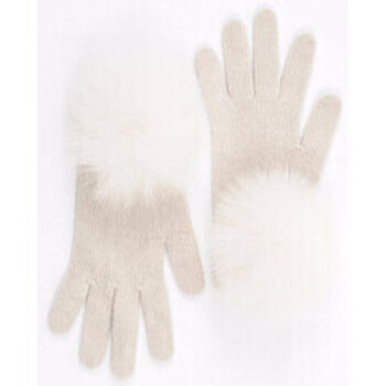 gants lea clement  gants cachemire et renard blanc cassé-042628 