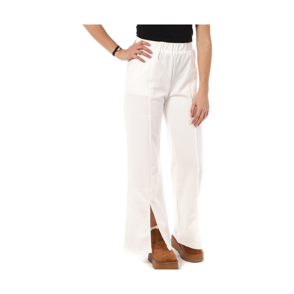 Vêtements Femme Pantalons Monday Premium D-9978-W Blanc