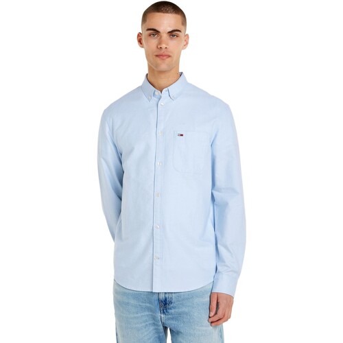 Vêtements Homme Chemises manches longues Tommy Jeans CAMISA OXFORD REGULAR HOMBRE   DM0DM18335 Bleu