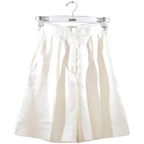 Vêtements Femme Leg Shorts / Bermudas Max Mara Short en coton Blanc