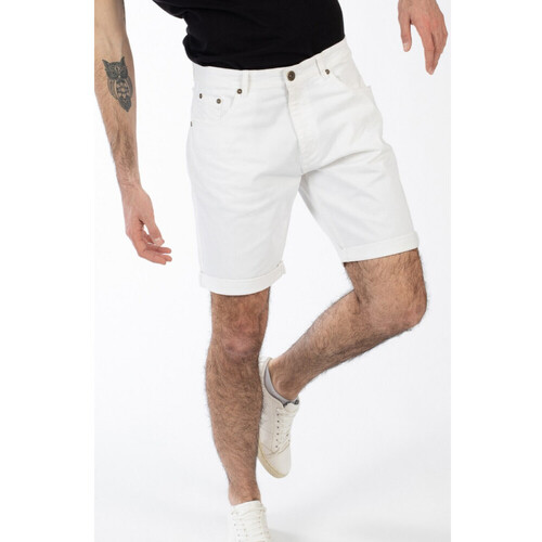 Vêtements Homme Shorts / Bermudas Geographical Norway Bermuda Pampelone - 100% coton Blanc
